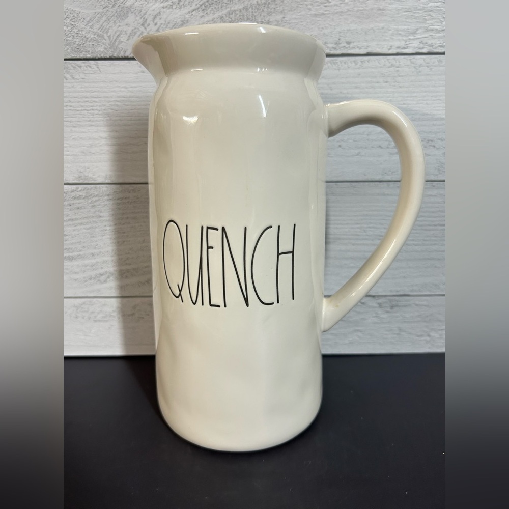 Rae Dunn Ceramic 'QUENCH' Pitcher